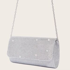 Mini Rhinestone Decor Flap Evening Bag
